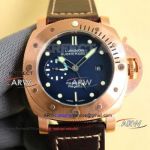 Perfect copy of Panerai rose gold case cowhide strap 44mm sneaker series watch 